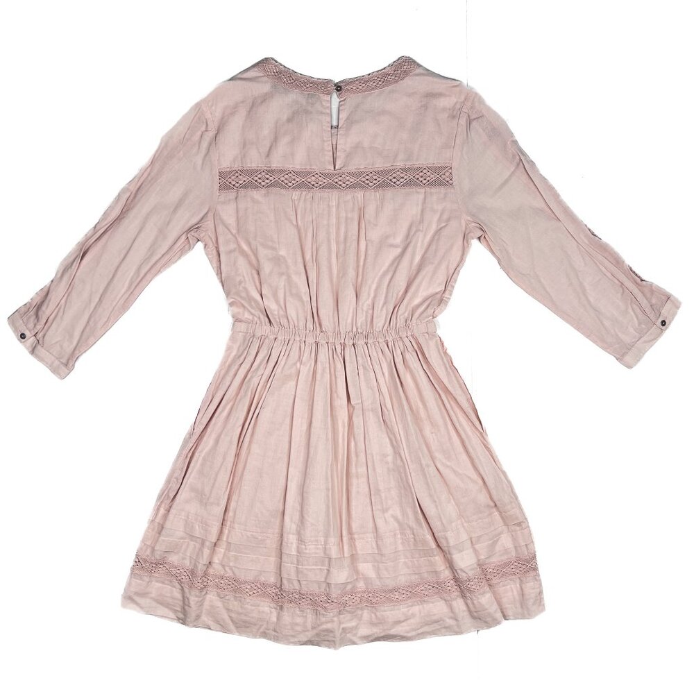 Abercrombie & Fitch Lace-Embellished Boho Prairie Dress Petal Pink Size S - NWOT - Picture 6 of 8